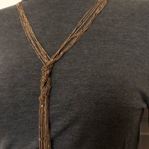 Gold-tone tassel necklace